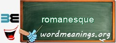 WordMeaning blackboard for romanesque